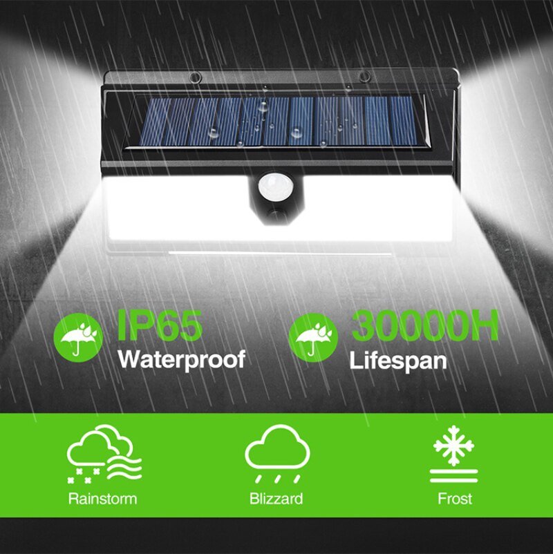 LAMPARA SOLAR CON SENSOR 190 LED