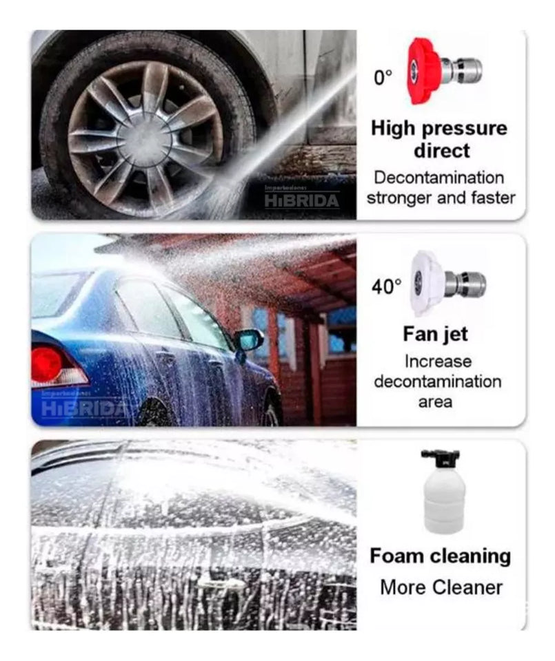 HIDROLAVADORA PISTOLA DE LAVADO DE AUTO INALÁMBRICA 120V