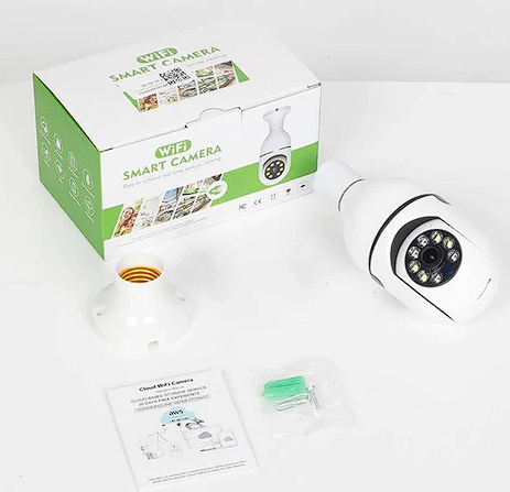 FOCO CAMARA DE SEGURIDAD WIFI 1080 P 360º